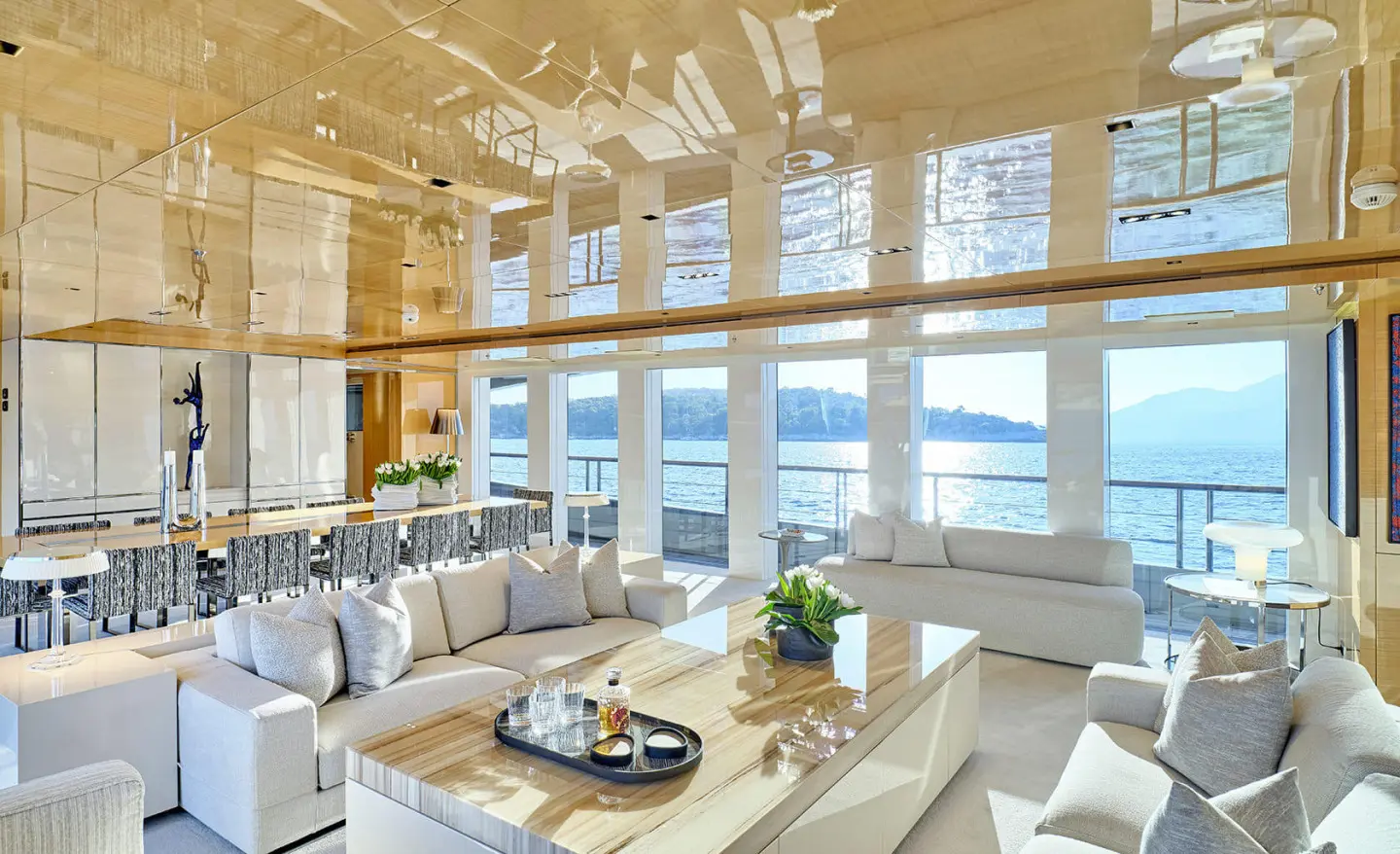 Luxury Yacht Sunset Deck