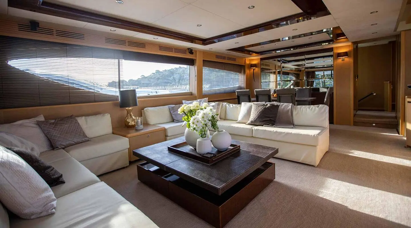 Luxury Yacht Salon Sunset