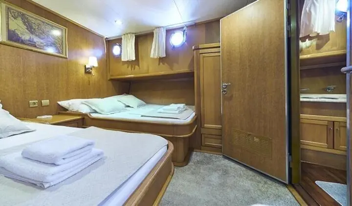 Morning Star master cabin with king bed, en-suite seen in image