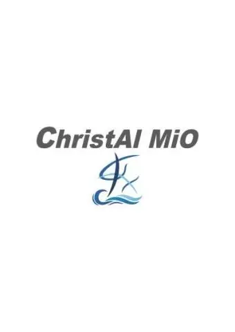 Christal Mio yacht shown on calm water with clear sky and bow visible