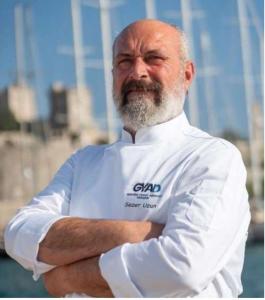 Bearded Crew Member Chef Jacket Marina