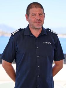 Crew Member Navy Uniform Sea Background