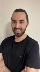 Man Smiling Black Tshirt Portrait