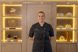 Crew Chef Smiling Black Uniform