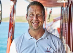 Crew Member On Yacht Deck
