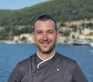 Crew Member Portrait Coastal Backdrop