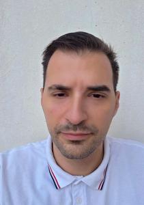 Man White Polo Portrait Wall