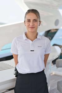 Crew Member White Polo Yacht Deck