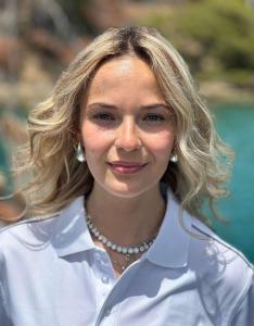 Young Woman Portrait Sea Background