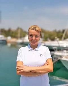 Female Crew White Polo Marina
