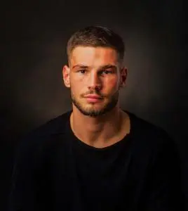 Young Man Short Hair Light Beard Portrait