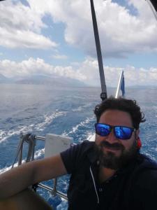 Bearded Man Selfie Yacht Deck