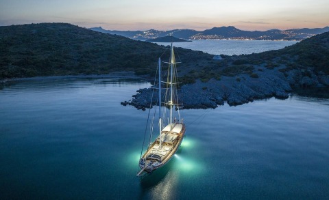 Luxury Gulet Sailing Sunset