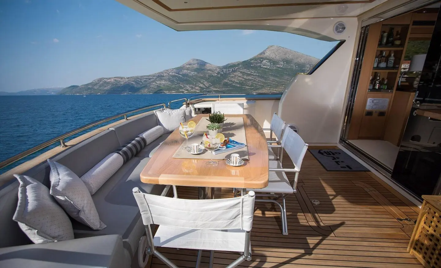 Luxury Yacht Salt Deck Table