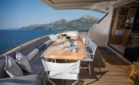 Luxury Yacht Salt Deck Table