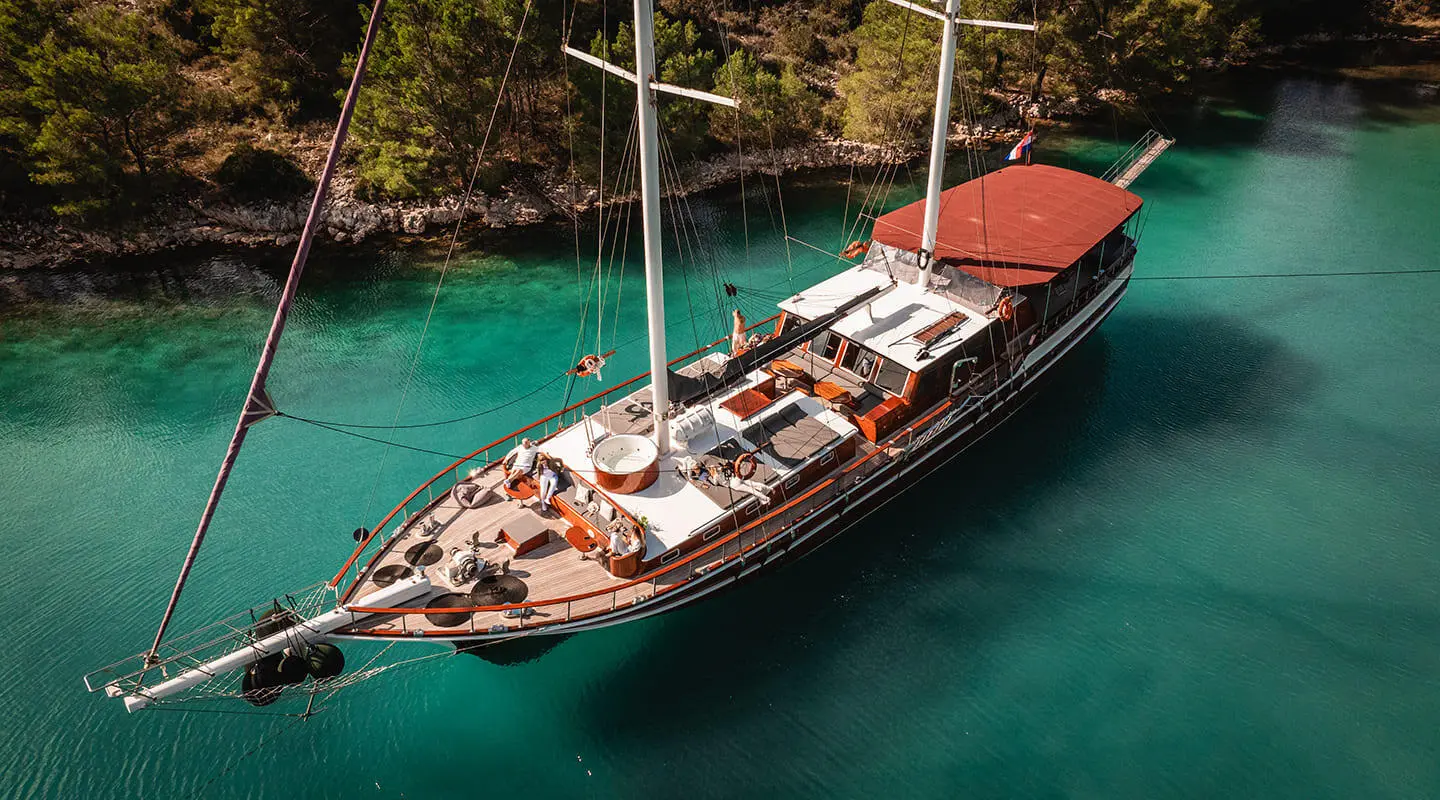 Luxury Gulet Sailing Sunset