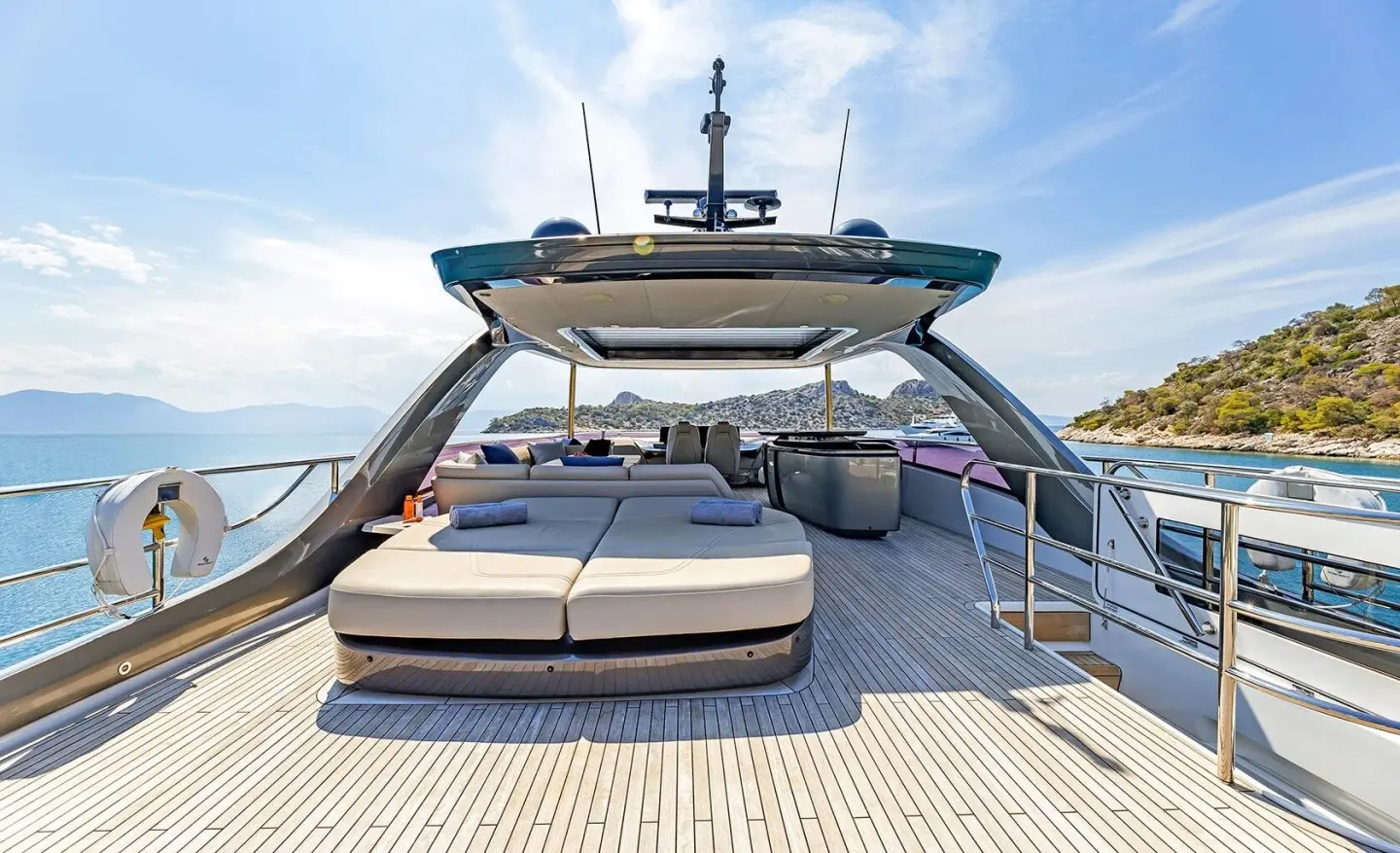 Luxury Yacht Sundeck Sunset