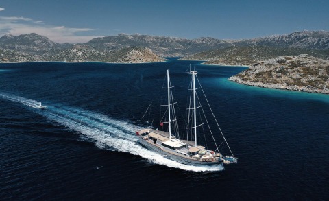 Luxury Gulet Sailing Sunset