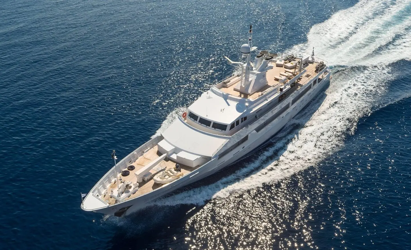 O'Natalina yacht cruising on open sea at speed