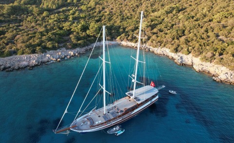 Luxury Gulet Sailing Sunset