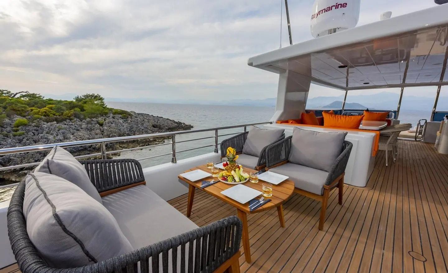 Luxury Yacht Deck Dining