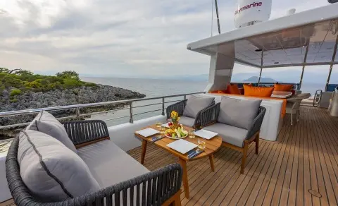Luxury Yacht Deck Dining