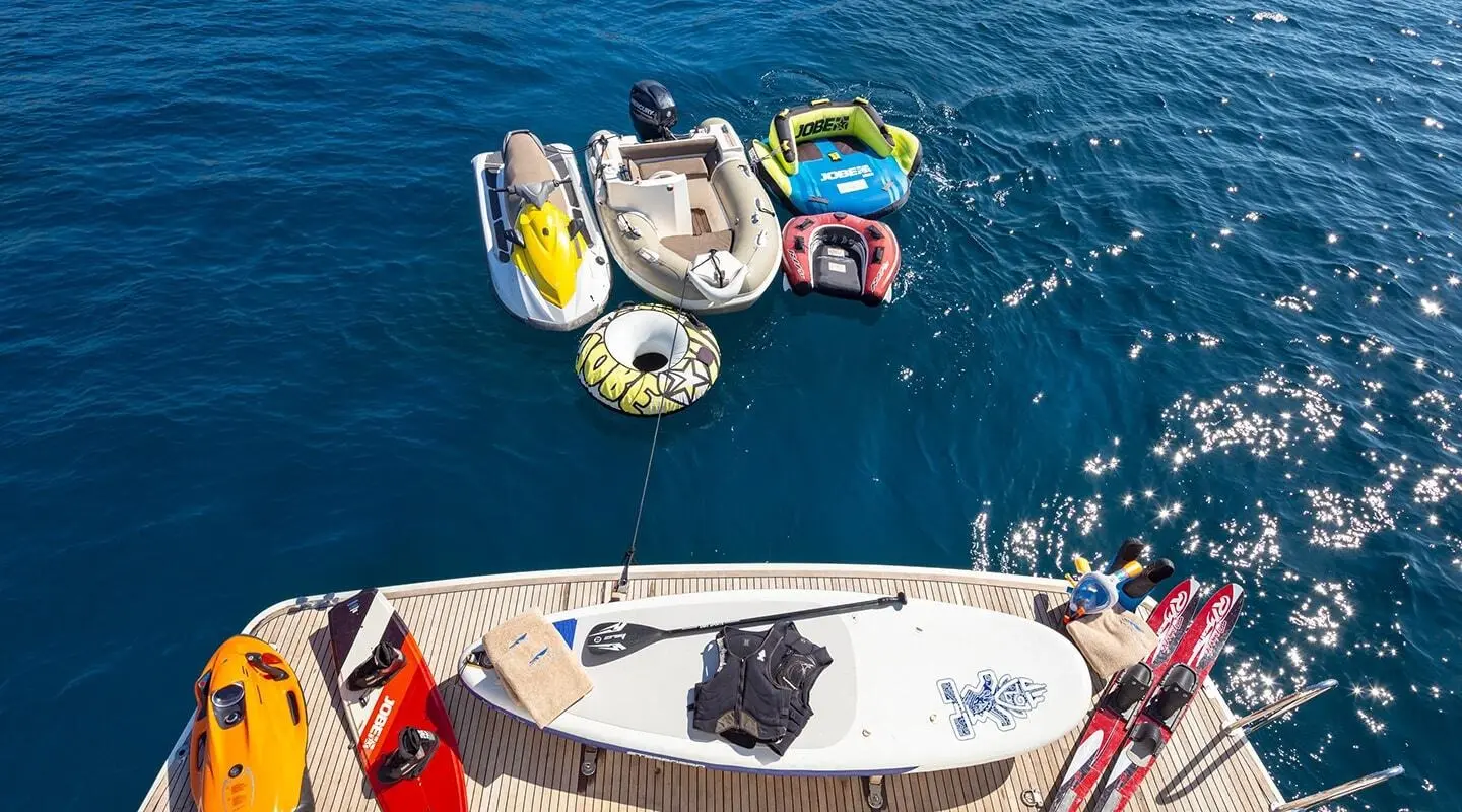 Amoraki yacht and nearby watercraft on the water