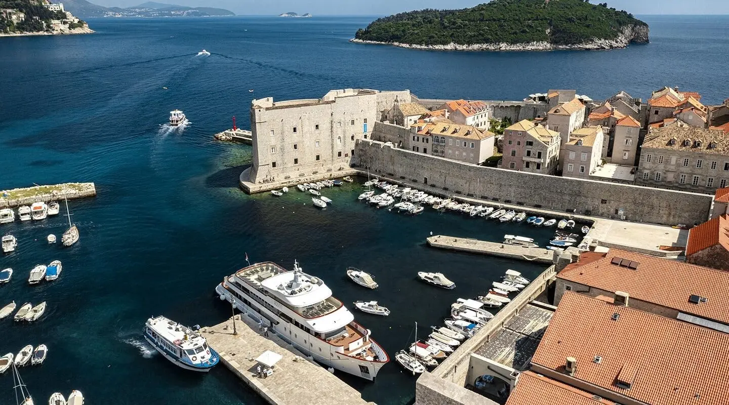 Luxury Yacht Dubrovnik Harbor
